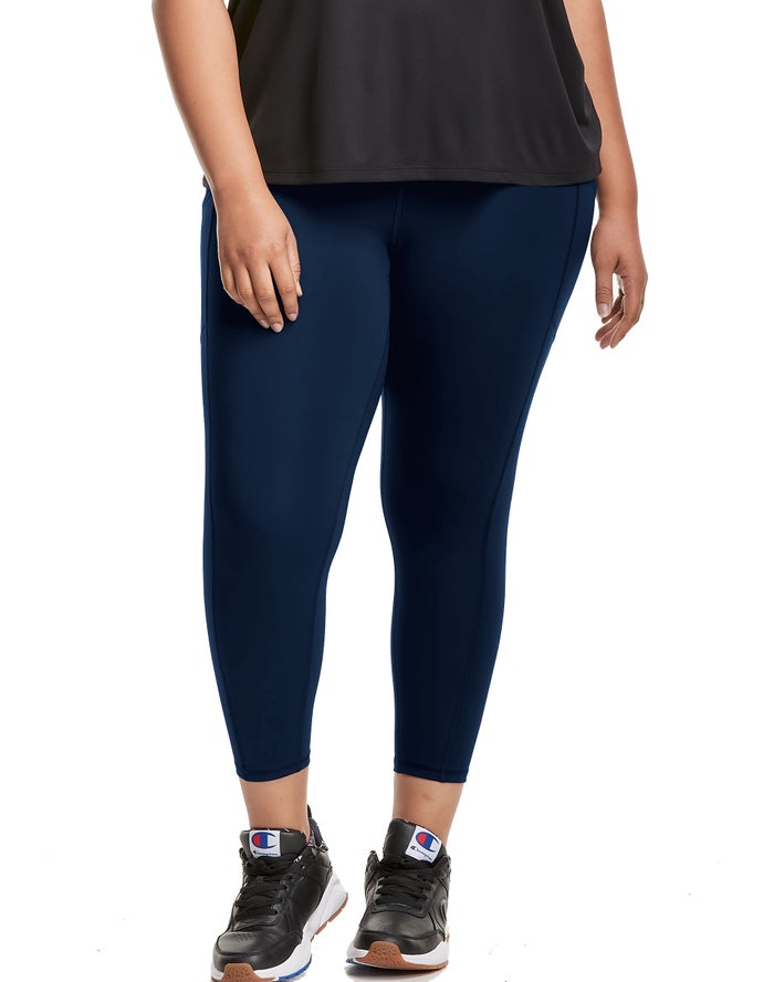 Champion Legging Dames - Donkerblauw - Plus Absolute 3/4 Pocket ( 753192-ZOF )